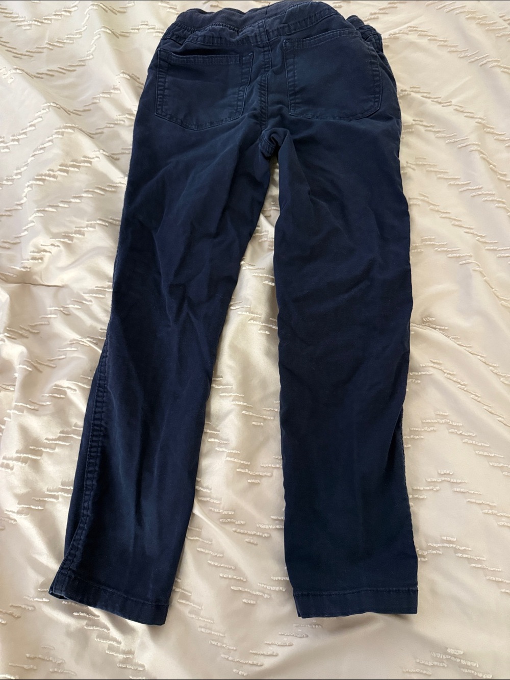 Navy Draw String Pants with Zipper Pockets - Picture 6 of 8